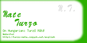 mate turzo business card