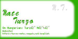 mate turzo business card